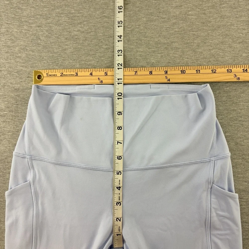 Lululemon Fast and Free High Rise Crop Leggings Women Size 8 Blue Side Pocket